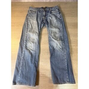 Lucky Brand 361 Vintage Straight Mens Jeans 33x32 Medium Wash Blue Denim